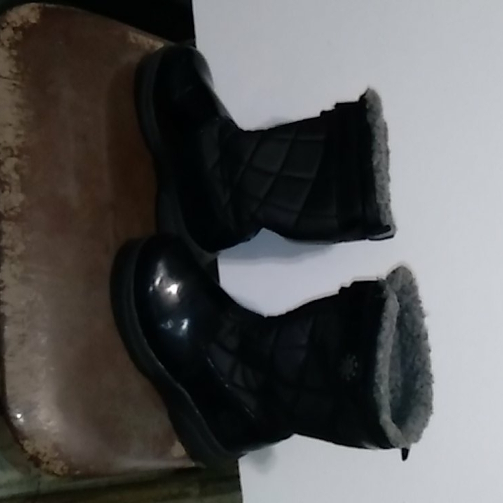 A pair of black boots